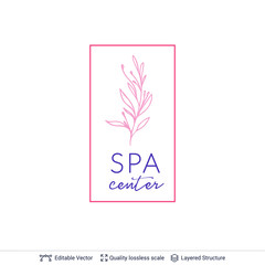 Beauty spa center salon logo design.