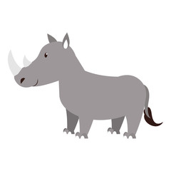 rhino wildlife cute animal cartoon