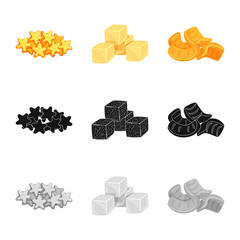 Isolated object of Oktoberfest and bar symbol. Set of Oktoberfest and cooking vector icon for stock.