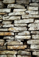 Wall from wild stones.