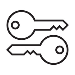 Key Icons Outline