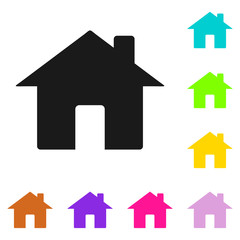 Home icon. House vector icon