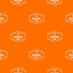 Building pin pattern vector orange for any web design best
