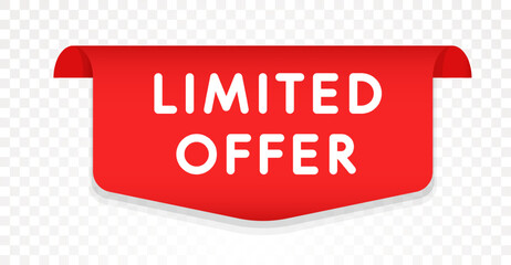 Limited offer/discount/sale web icon template. Sale tag design for bussines. Product label element. Isolated vector illustration on blank background.