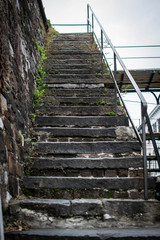 Vintage historical steps going upward
