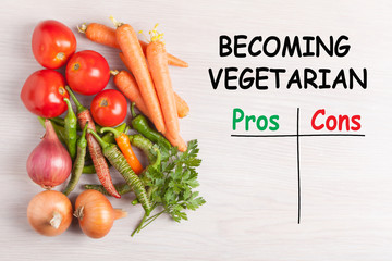 Becoming Vegetarian Concept