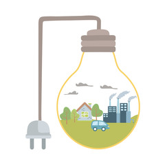 Eco factory and save planet design