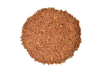 Lentils isolated on a white background.
