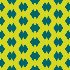 Simple vector abstract geometric seamless pattern. Dark green and lime color