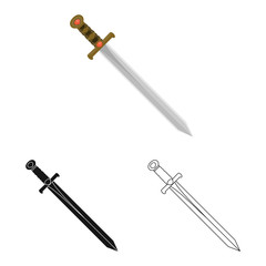 Vector illustration of game  and armor  icon. Collection of game  and blade  vector icon for stock.