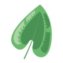 green leaf botanical foliage icon