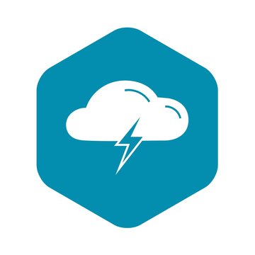 Cloud light bolt icon. Simple illustration of cloud light bolt vector icon for web design isolated on white background