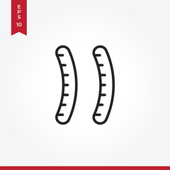 Sausage vector icon in modern style for web site and mobile app