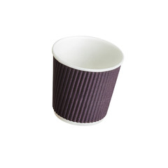 Mockup of coffee paper drinking cup on white background.