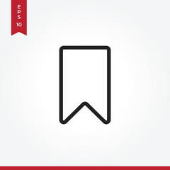 Bookmark vector icon in modern style for web site and mobile app