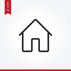 Home vector icon in modern style for web site and mobile app