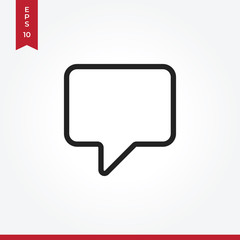 Comment vector icon in modern style for web site and mobile app