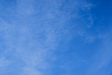 The blue sky and white clouds indicate pure and freshing.