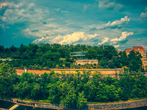 aerial view of havas prague