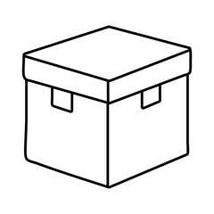 closed box icon black and white