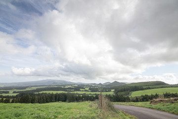 Sao Bras lake Ribeira Grande Sao Miguel island Azores archipielago Portugal