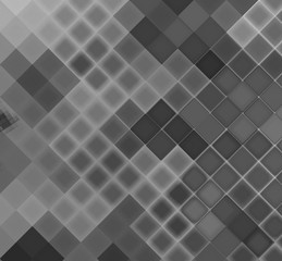 Modern abstract image with black white pixel background on halftone white background for banner design.