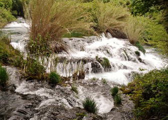 Wasserstrudel im Nationalpark Krka Kroatien