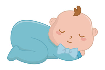 baby sleeping icon vector illustration