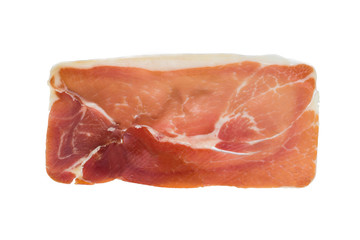 iberian ham isolated in white background