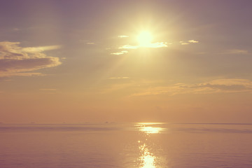 the evening sea is quiet. sea without waves. sunset on the sea.