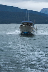 Boat in sea near Homer, Alaska