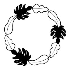 wreath leaves foliage natural white background