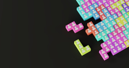 abstract colorful background with squares