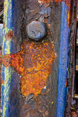 Close Up of an Industrial Bridge Rust and Weathered for Background