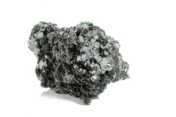 Macro stone Apatite mineral on white background