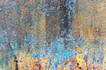 Old metal surface multicolor. Abstract background.