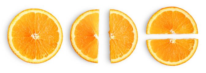 Orange slices isolated