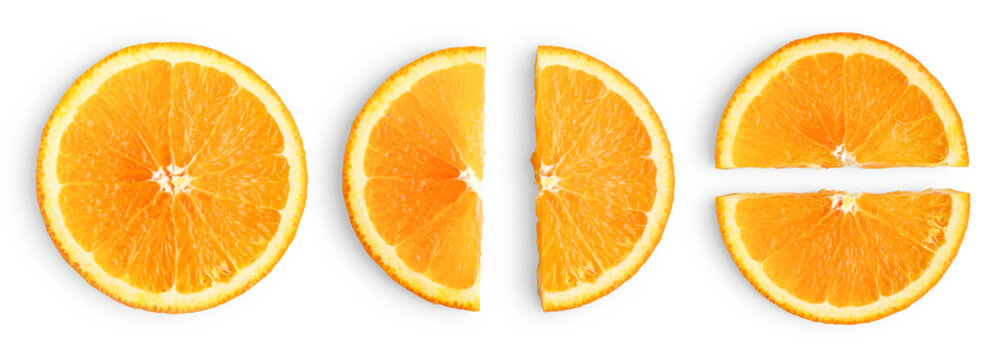 Orange slices isolated