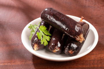 Blood sausage morcilla - Top view
