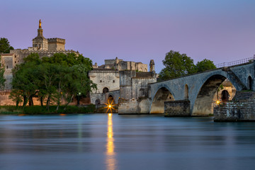 Avignon. Bridge of St. Benezet over the Rhone River.