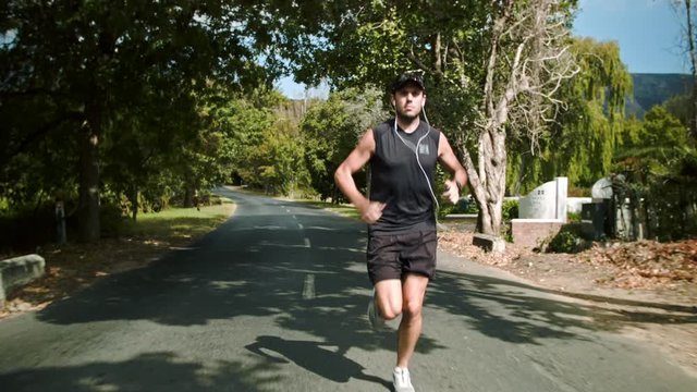 Healthy jogging man