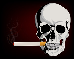 Skull smoking