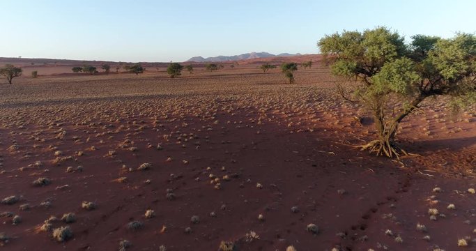 Aerial scenery view of the NamibRand Nature Reserve
