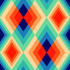 Obraz premium Retro Seamless Pattern, abstract geometric background repeat pattern
