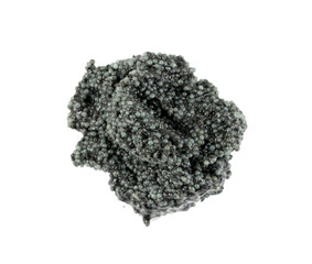 Small Black Caviar Isolated on White Background Top View