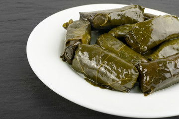 Traditional Turkish Dolma, Sarma or Dolmades Top View