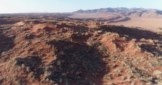 Aerial scenery view of the NamibRand Nature Reserve