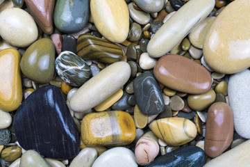beautiful pebbles on the beach