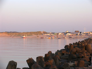 Fischerhafen von Vorupør, Traditionelle Strandfischerei in Vorupør, Jütland, Dänemark