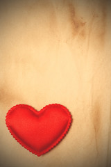 Red hearts on a old blank.